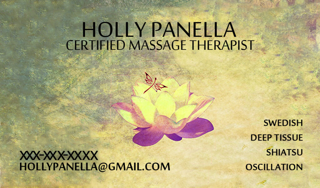 Holly buisness card front